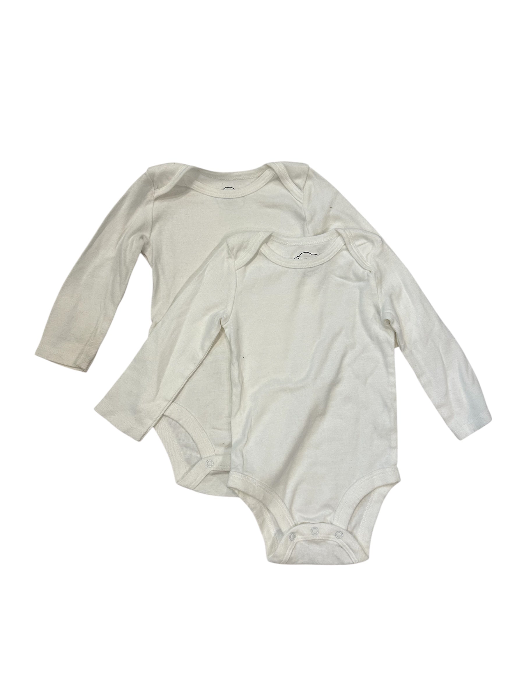 White Long-sleeve Onesie Bundle (9m)