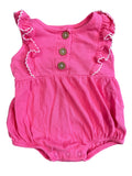 Pink Ruffle Sleeve Onesie (0-3m)