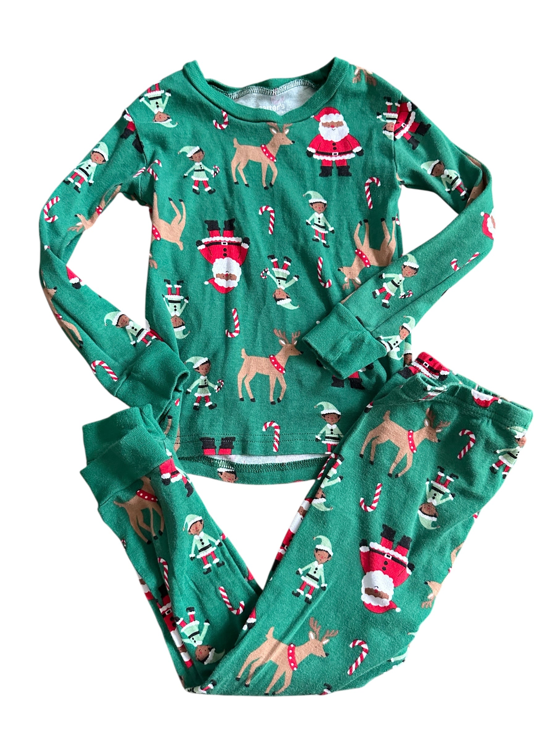 Santa Reindeer Pajama Set (4T)