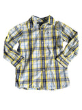Yellow and Blue Plaid Long-Sleeve Shirt