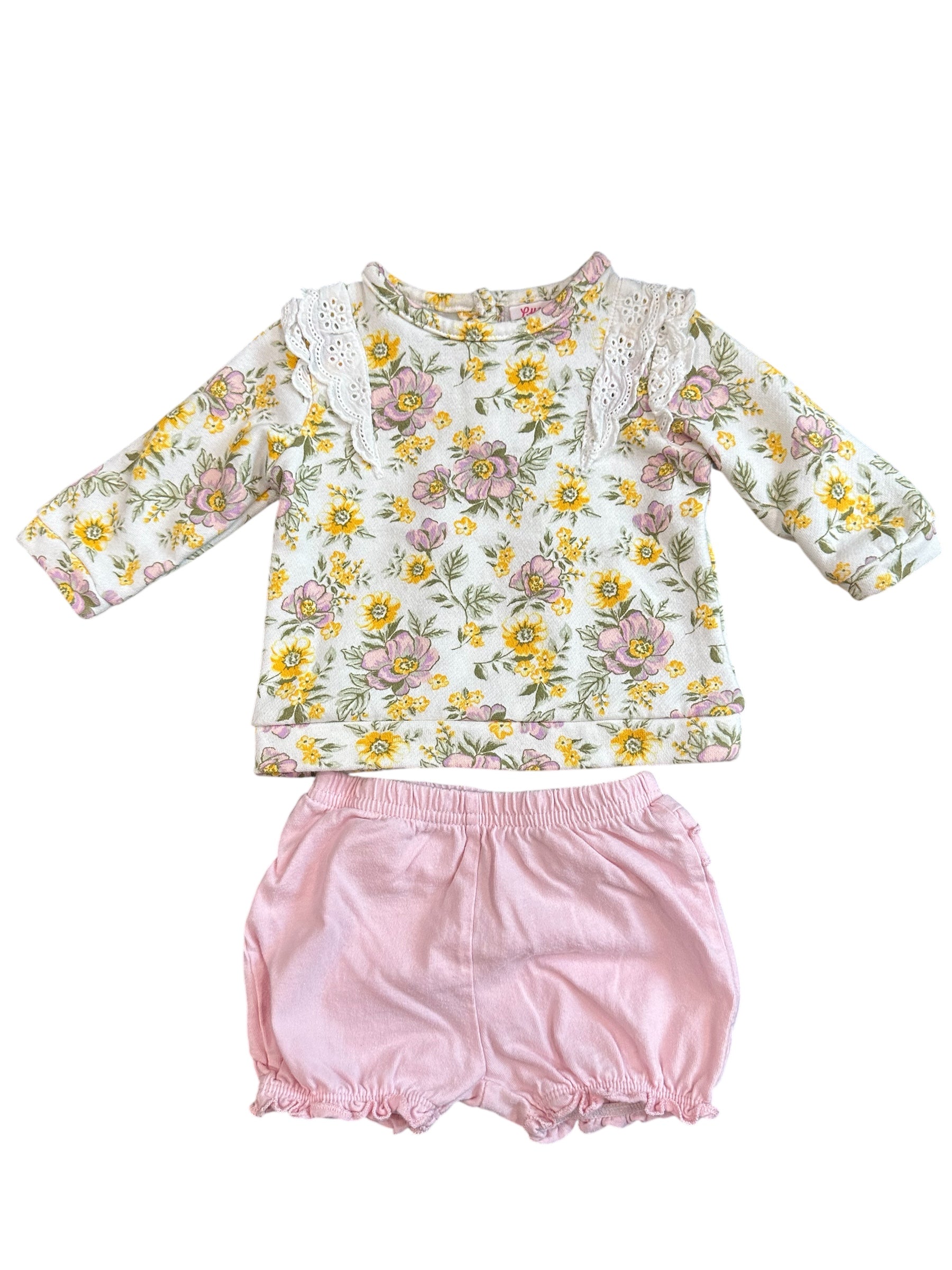 Floral Long-Sleeve Set (3-6m)