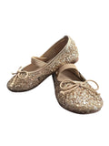 Gold Sparkle Flats (8)