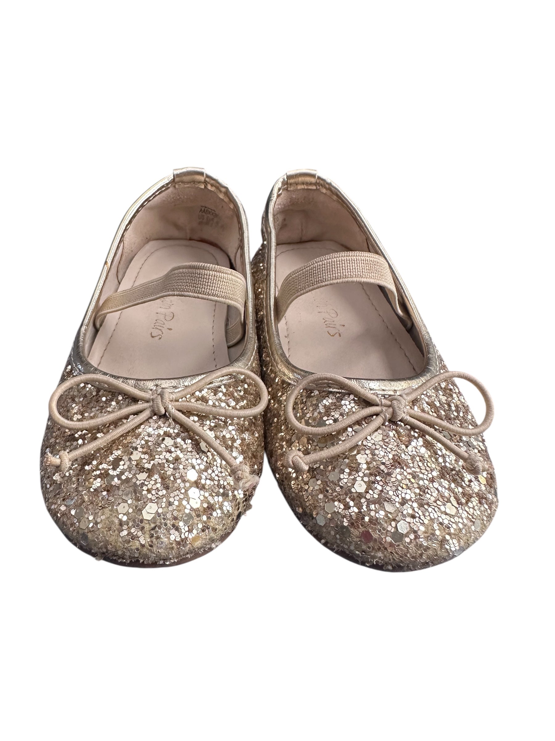 Gold Sparkle Flats (8)