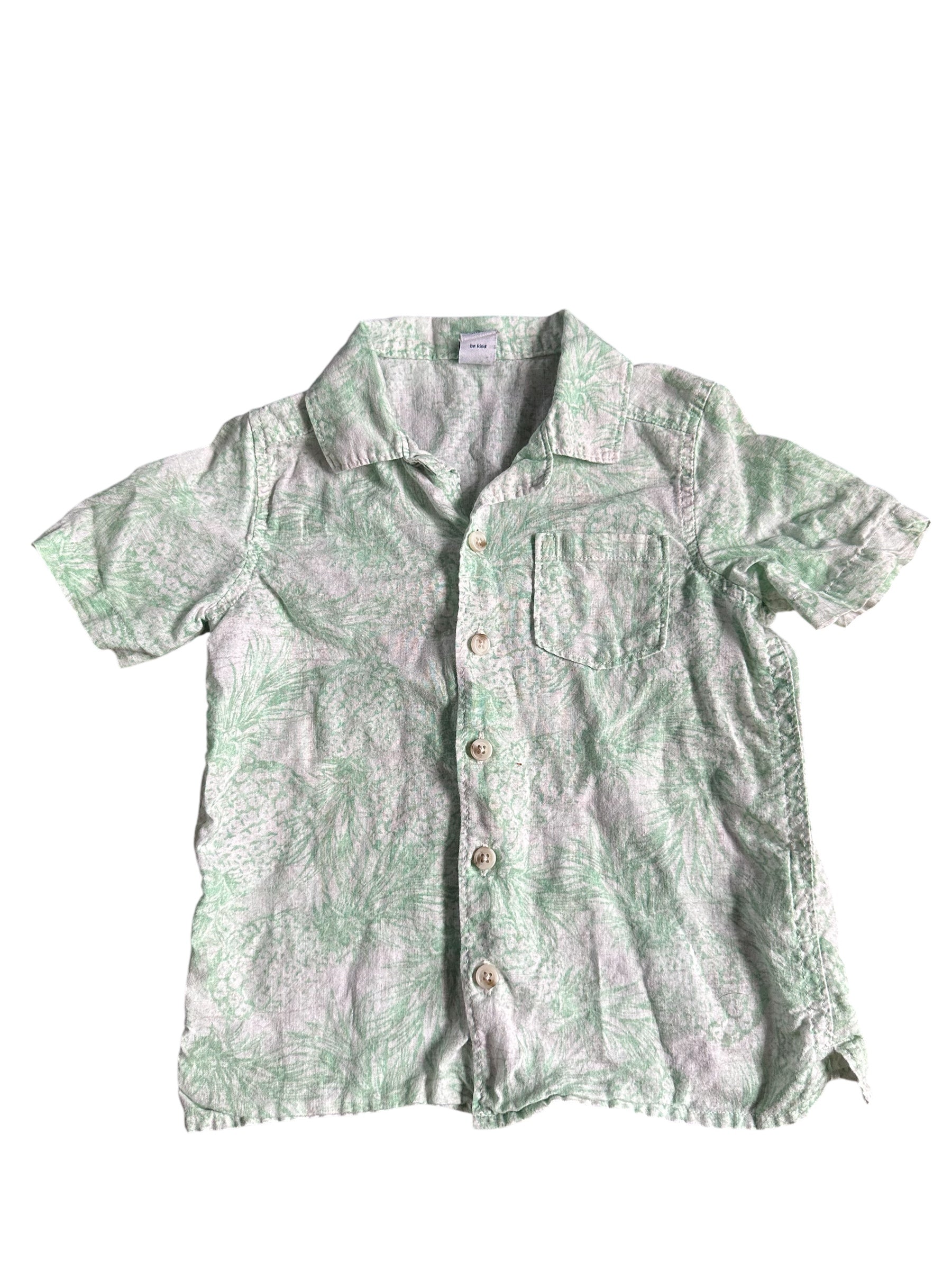 Pineapple Button-Up Shirt (4T)