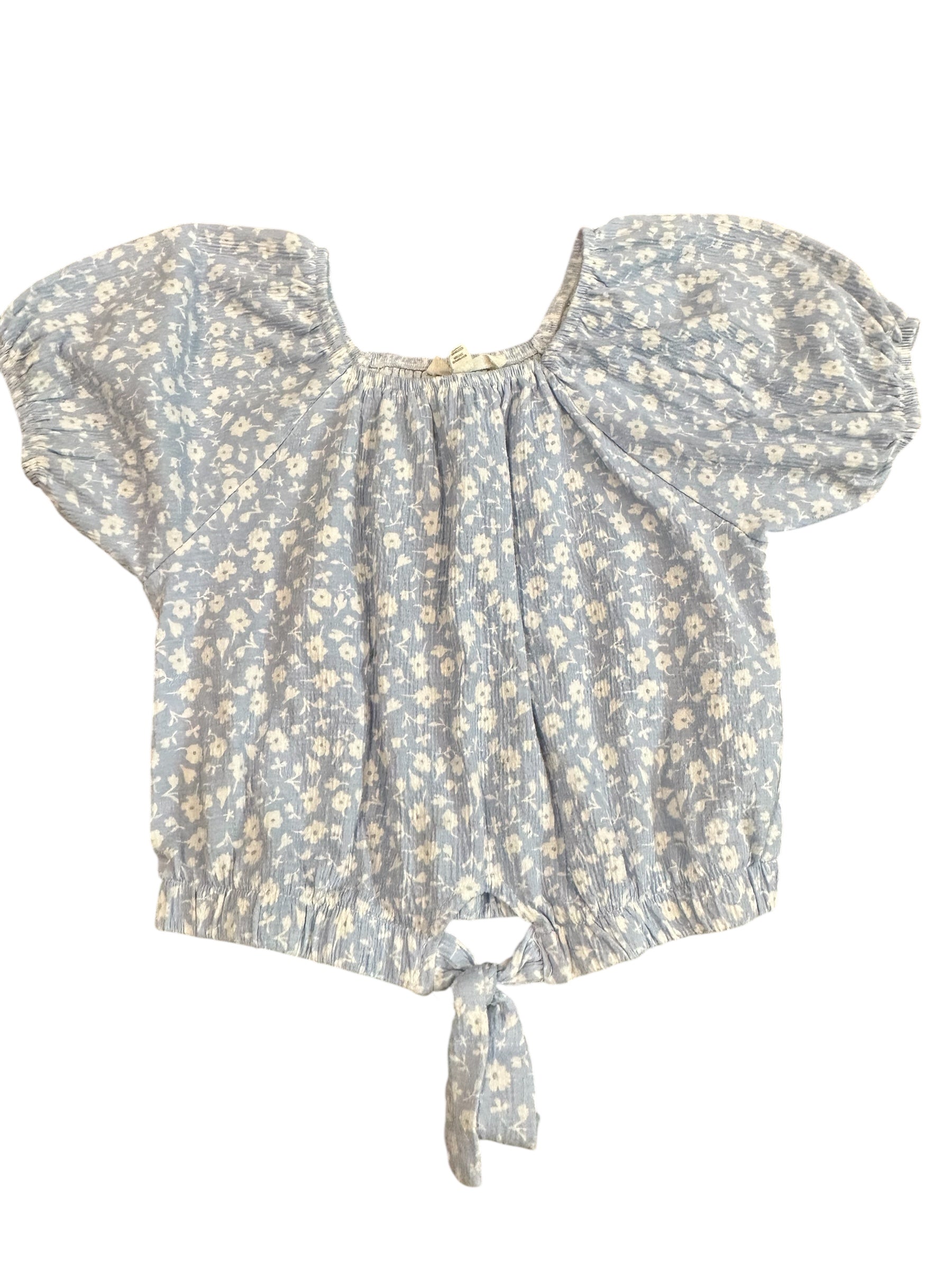 Blue Tie-Front Blouse (8/10)