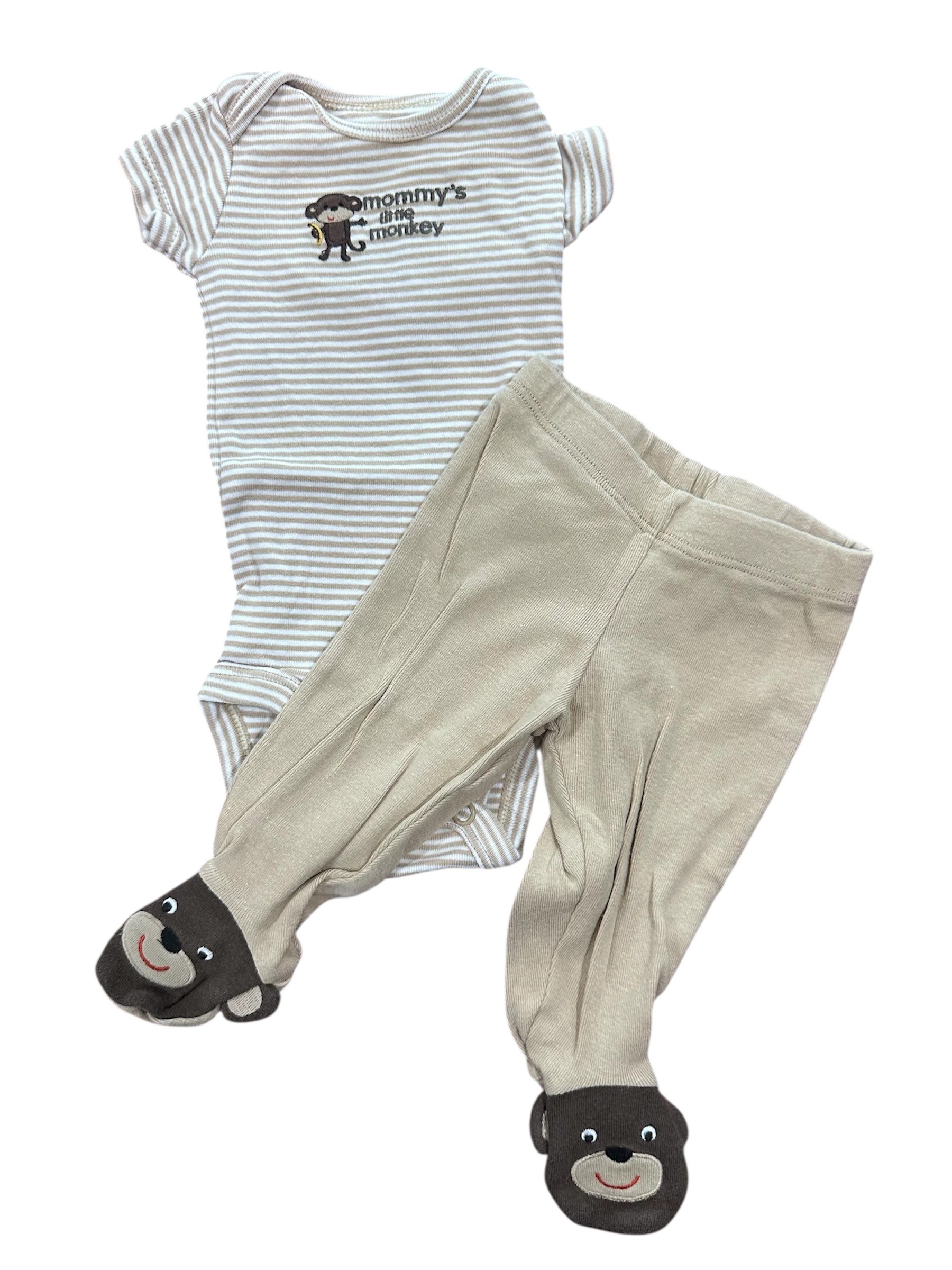 Mommy’s Monkey Onesie Set (NB)