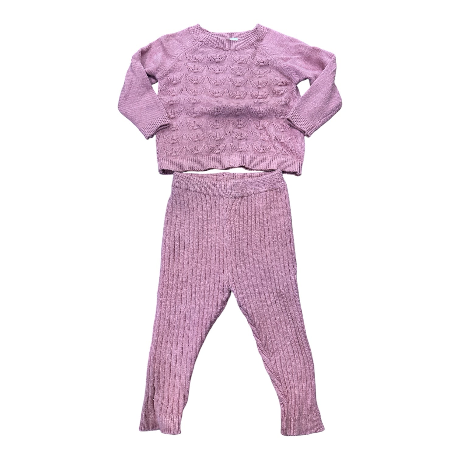 Girls Pink Sweater Set (6/9m)