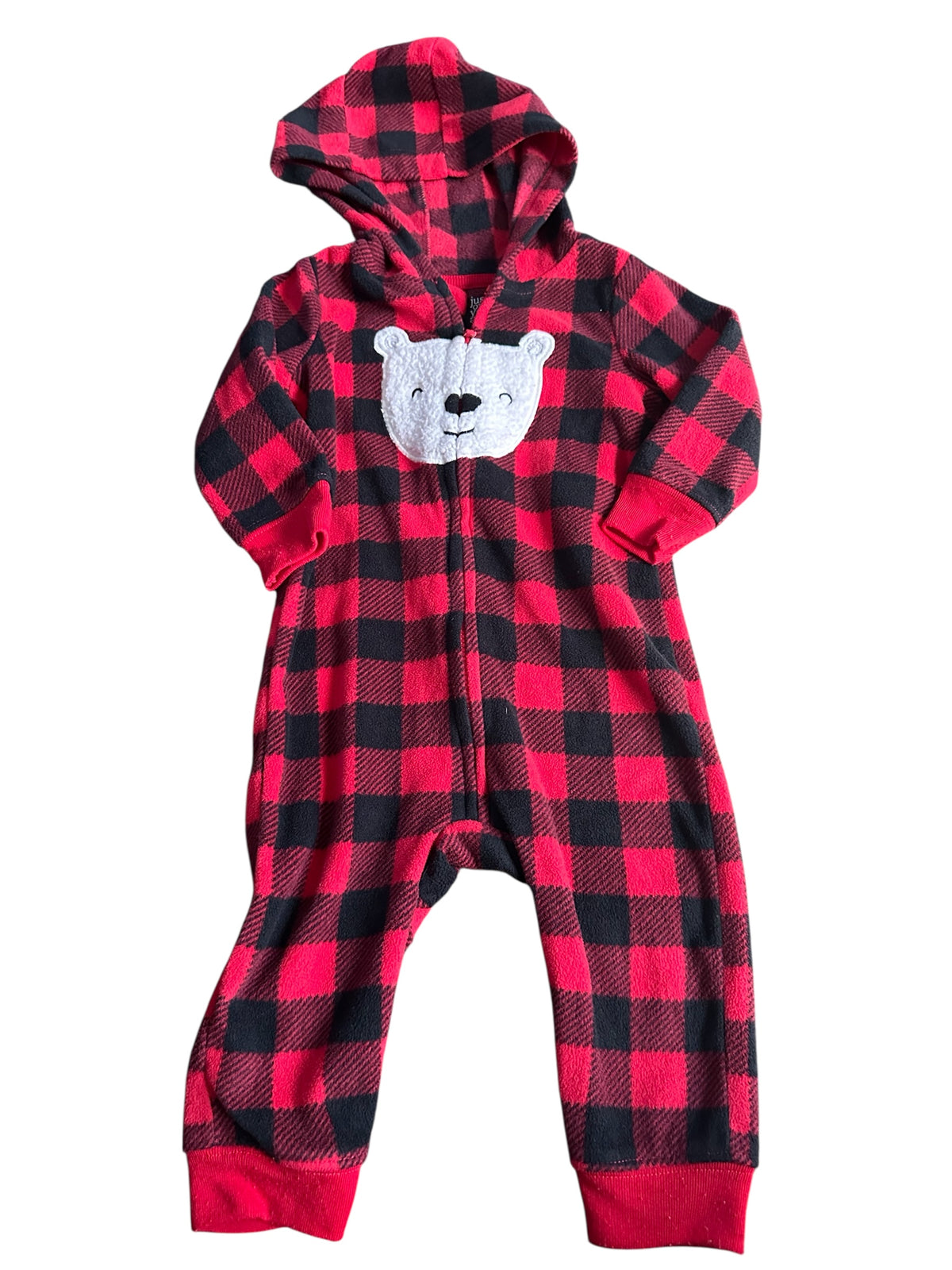 Bear Plaid Hooded Coveralls (9m)