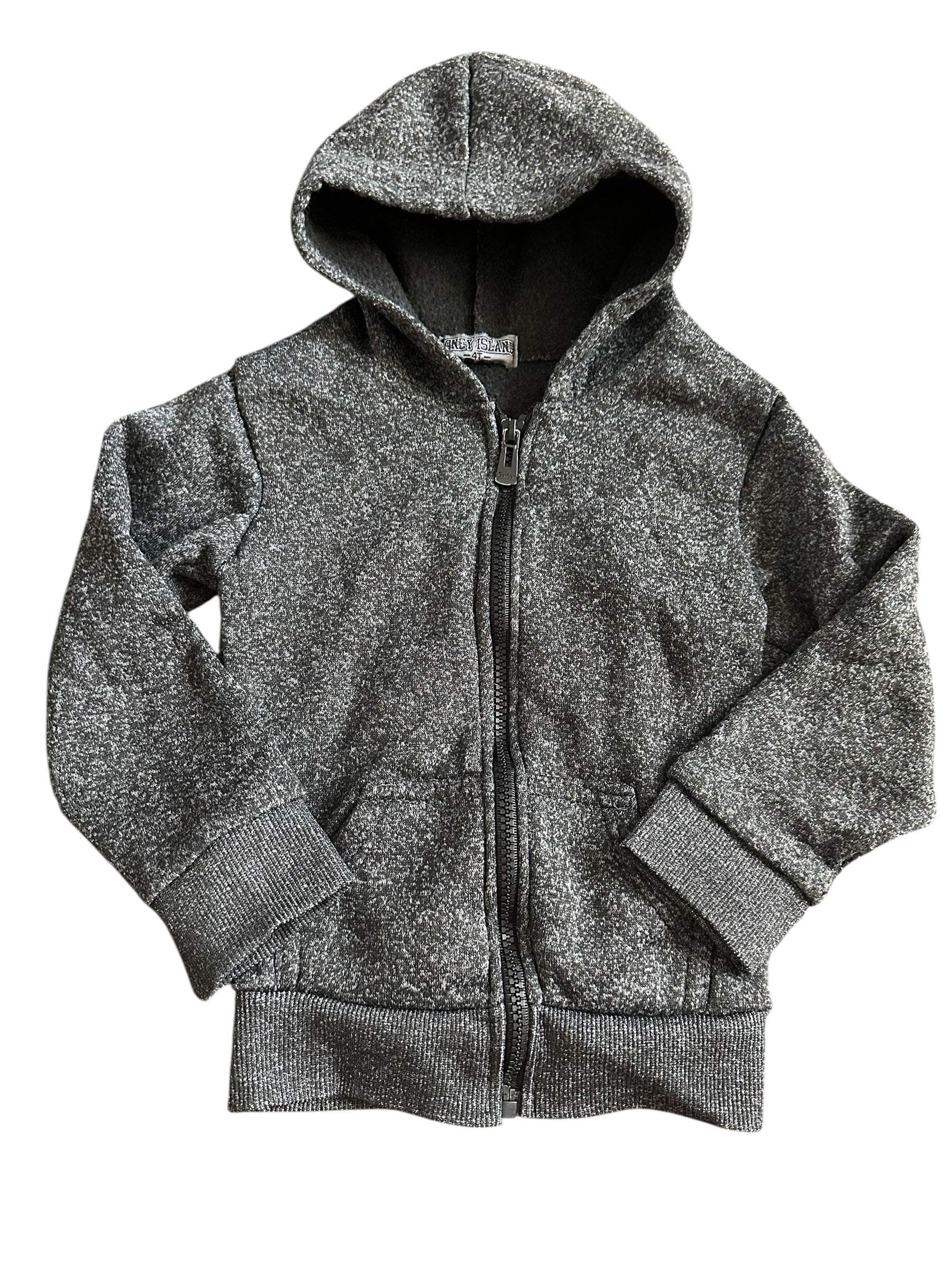 Heather Gray Zip-up Jacket (4T)