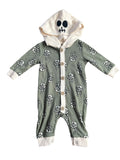 Bad to the Bone Hooded Coverall (0-3m)