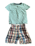 Shirt + Plaid Shorts Set (4T)