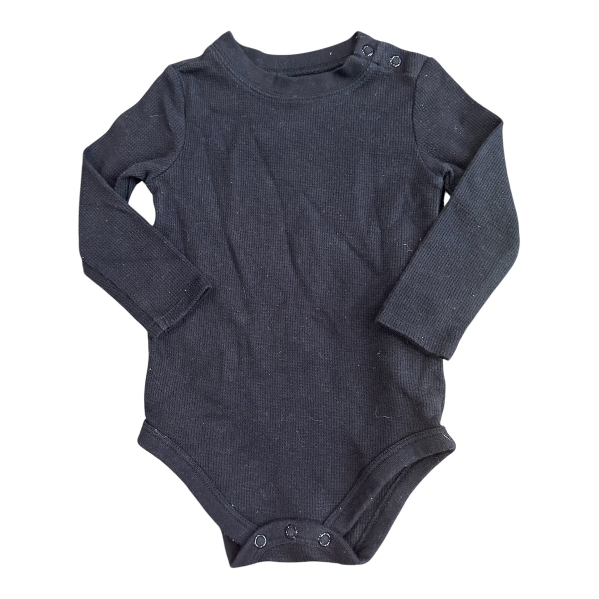 Black Long-Sleeve Onesie (12m)