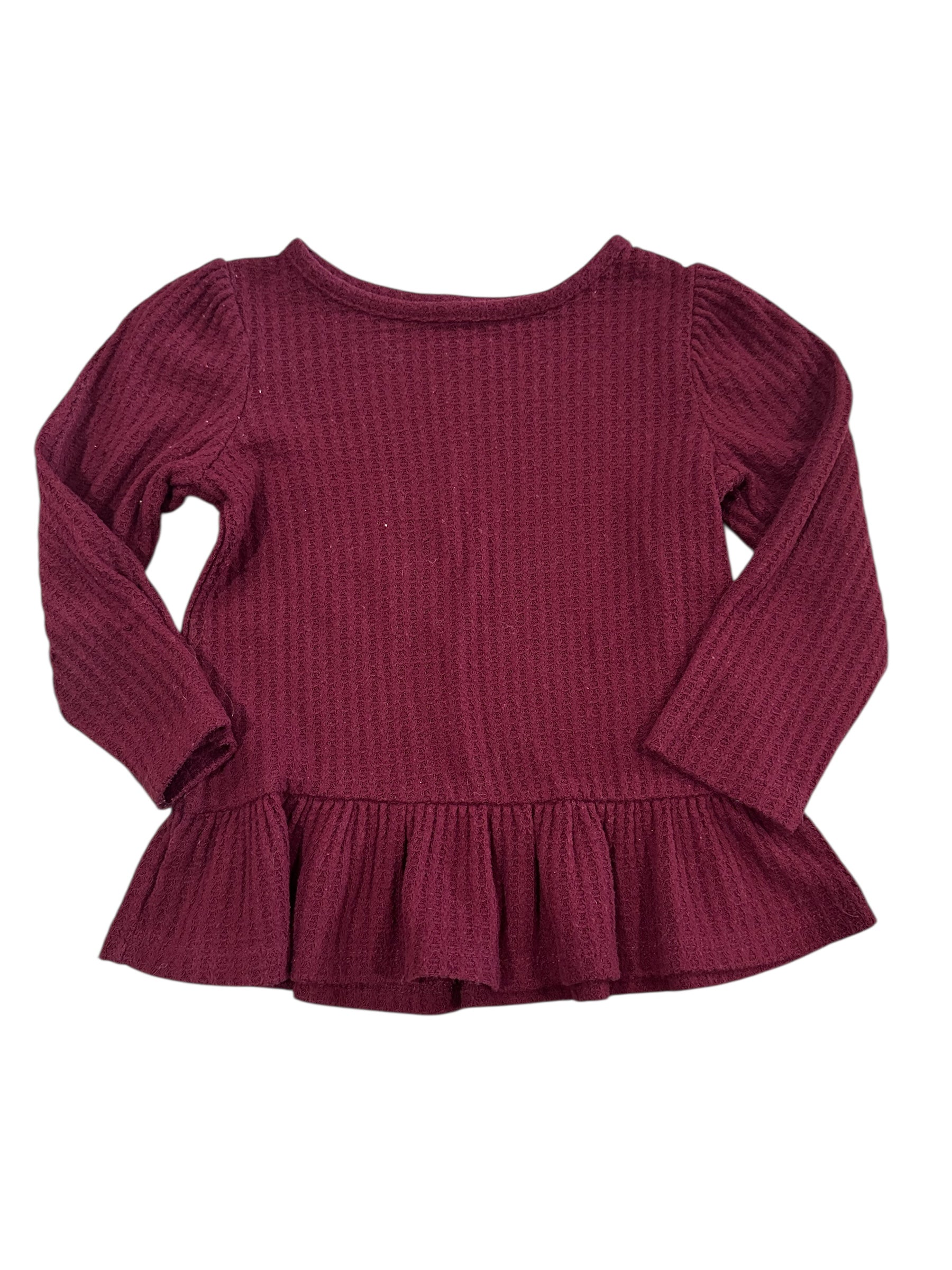 Burgundy Long-Sleeve Shirt (2T)