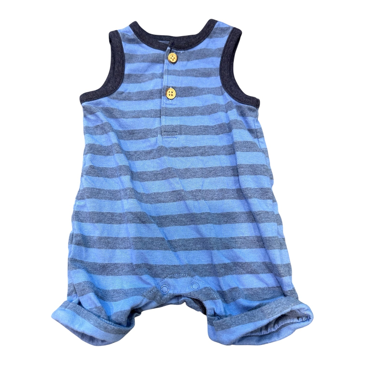 Blue Striped Romper (NB)