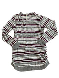 Striped Long-Sleeve Maternity Shirt (L)