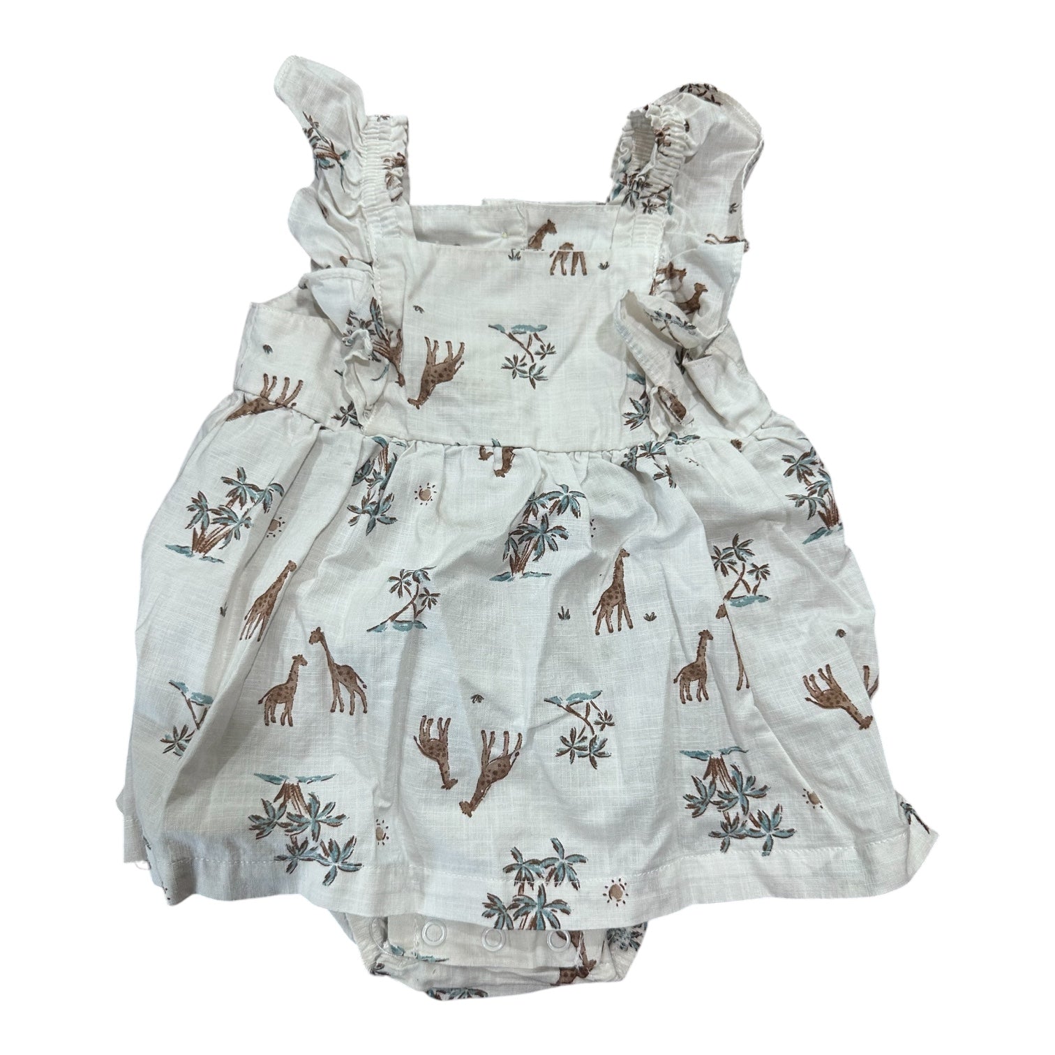 Giraffe Onesie Dress (12m)
