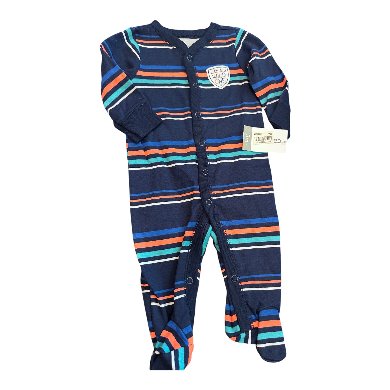 Wild One Striped Sleep N Play (3m)