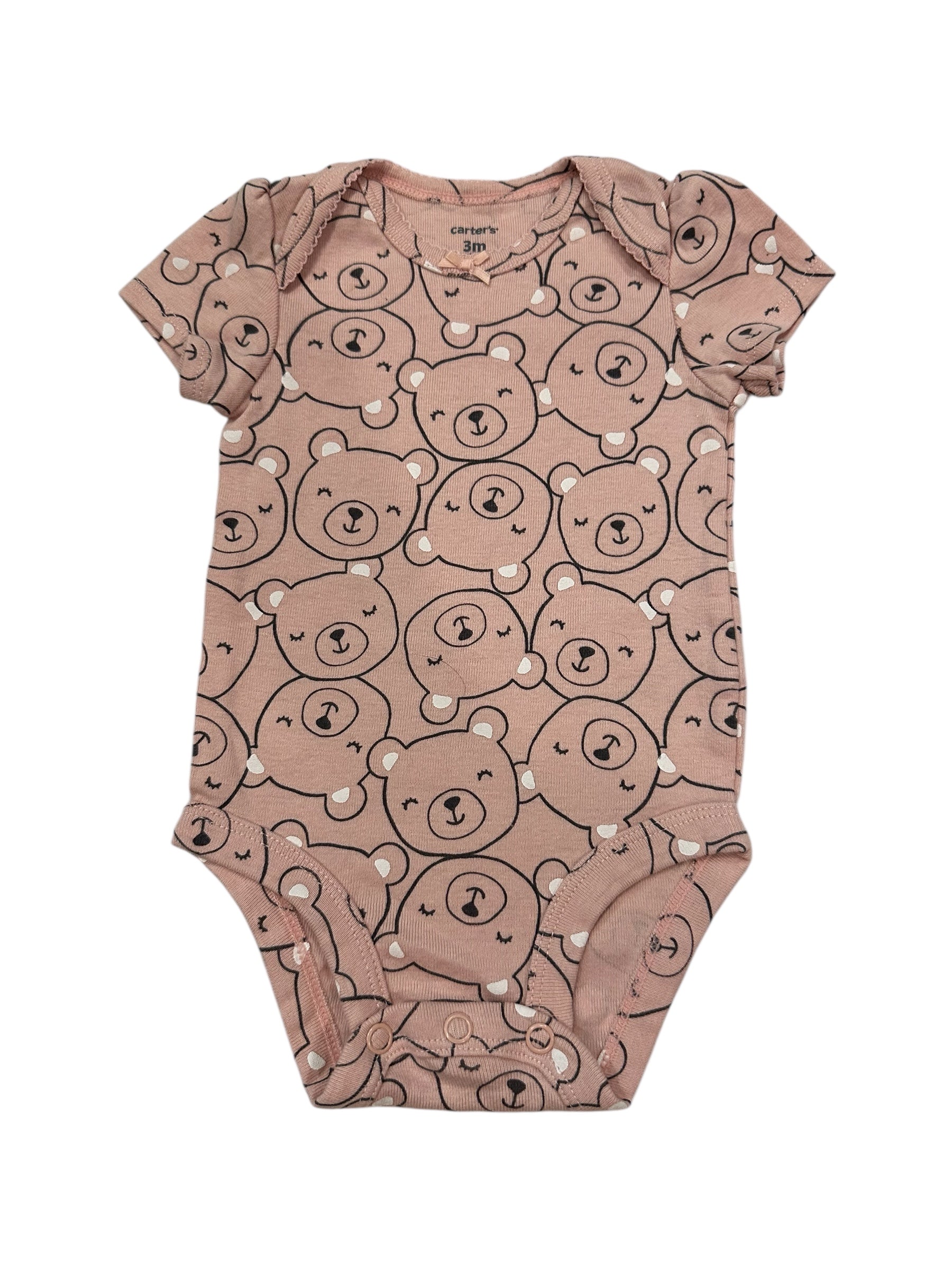 Pink Bear Onesie (3m)