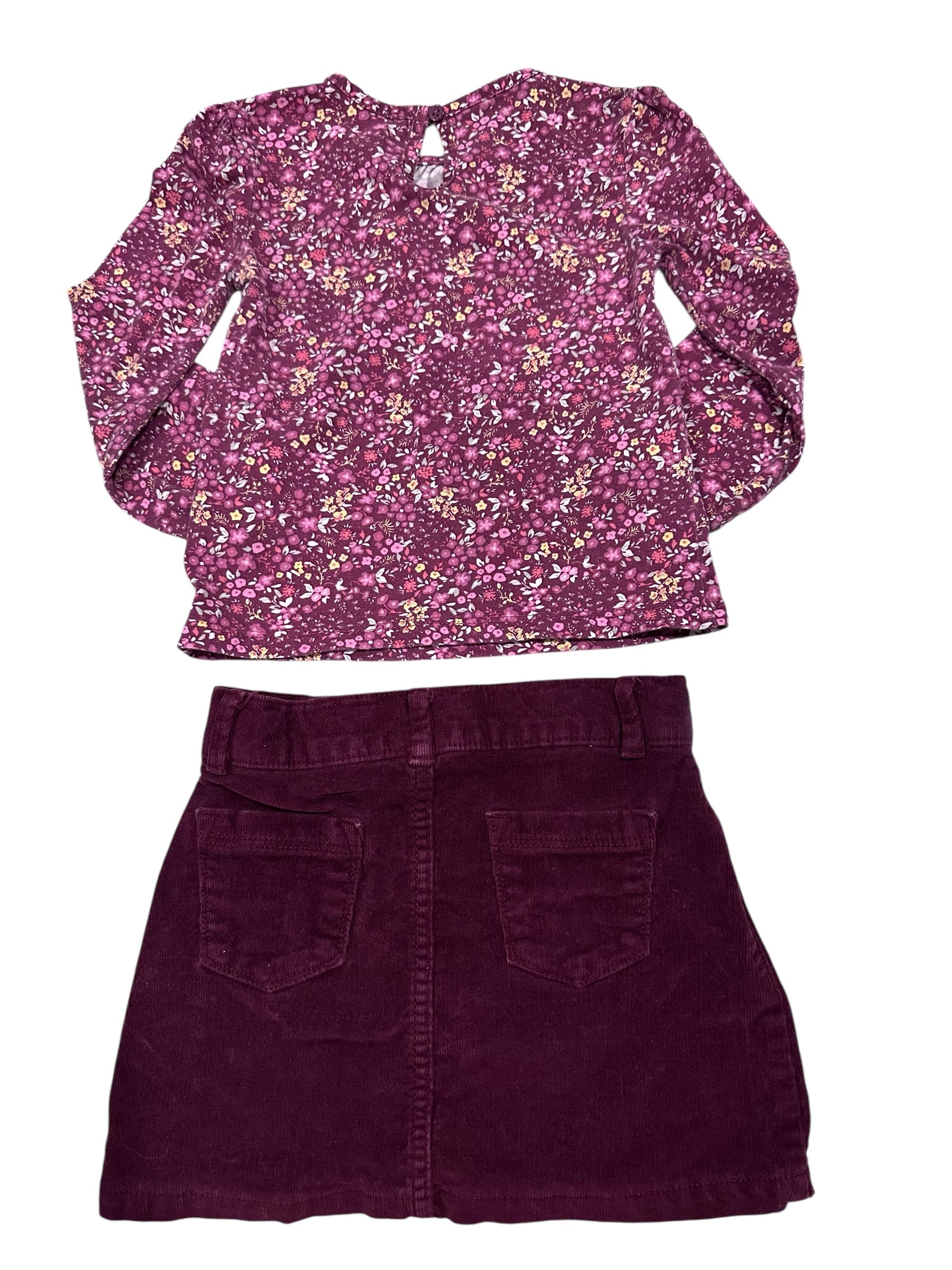 Burgundy Long-sleeve Set (3T)