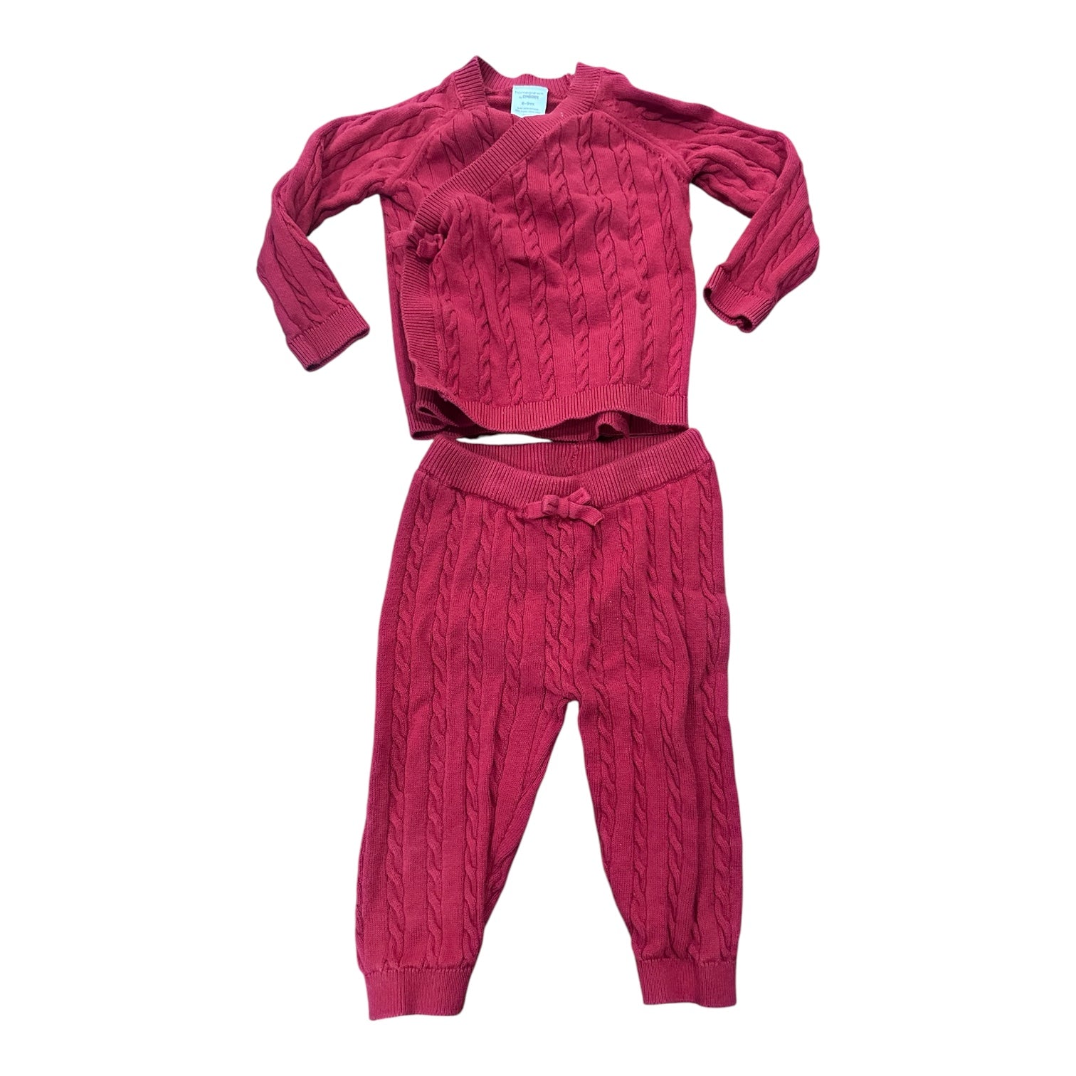Girls Red Sweater Set (6/9m)