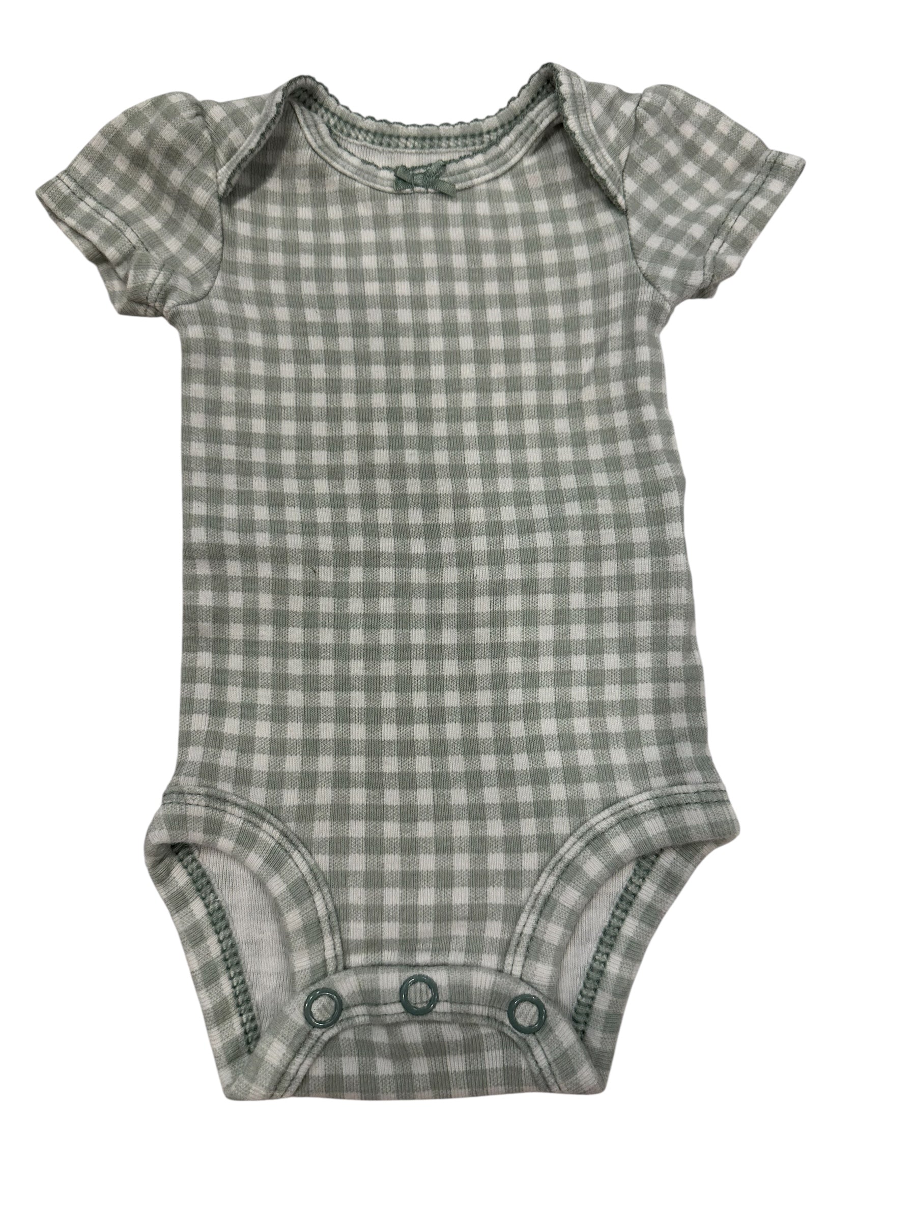 Sage Gingham Onesie (Pre)