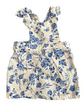 Blue Floral Overall Dress (0-3m)