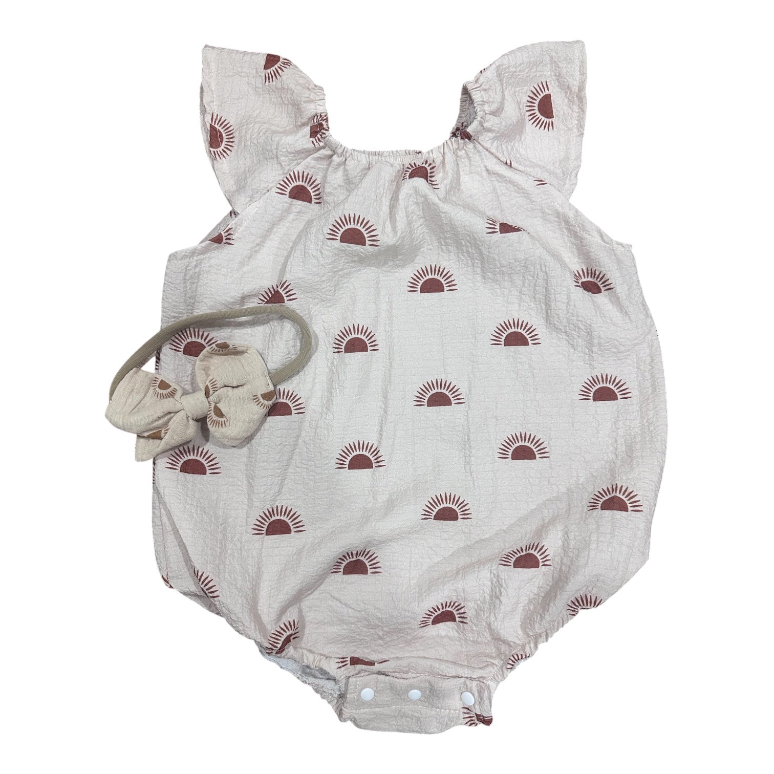 Sunrise Bubble Romper + Bow (12/18m)