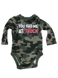 Camo Truck Long-sleeve Onesie (0-3m)