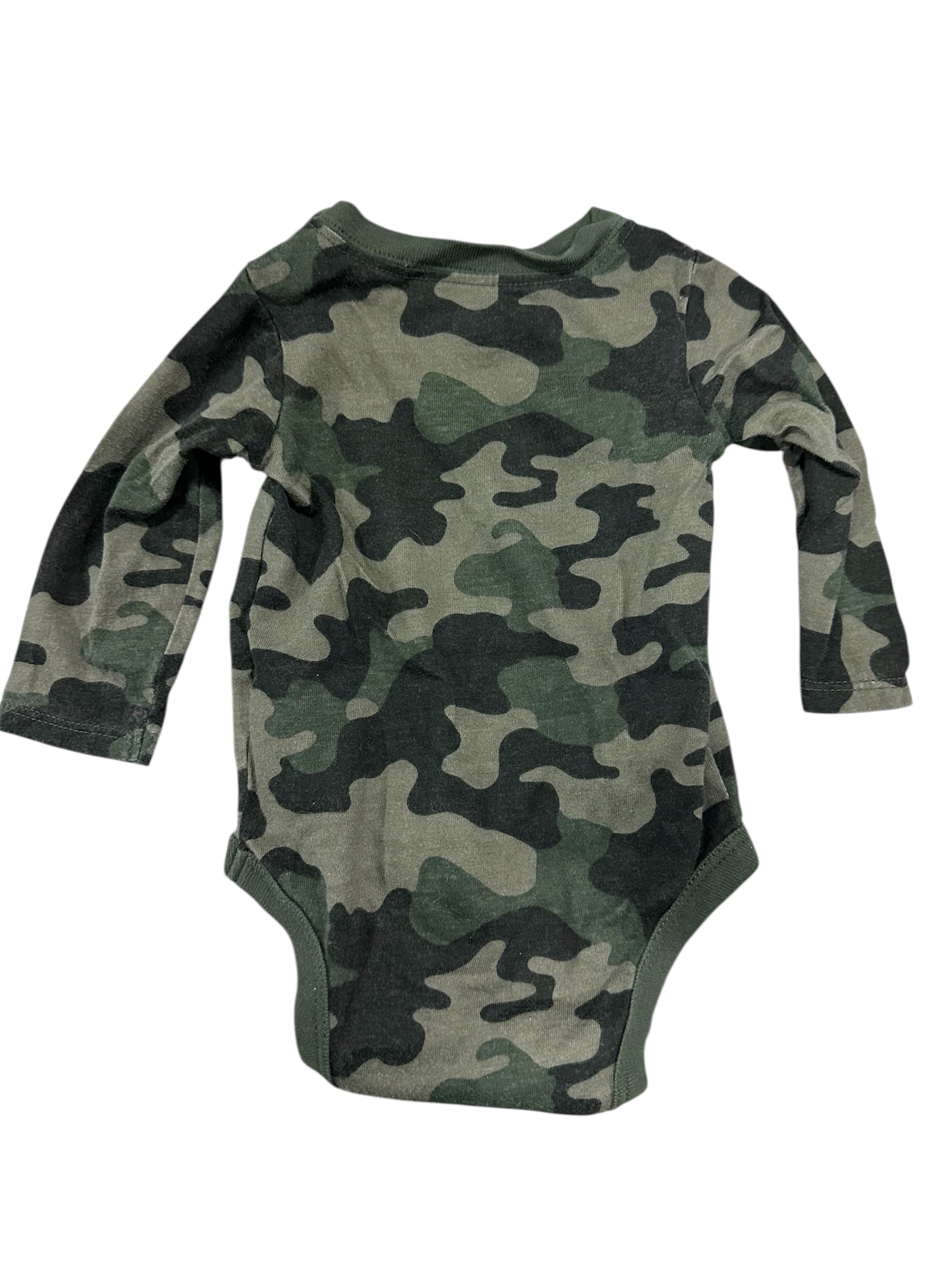 Camo Truck Long-sleeve Onesie (0-3m)