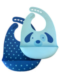 Blue Silicone Bib Bundle