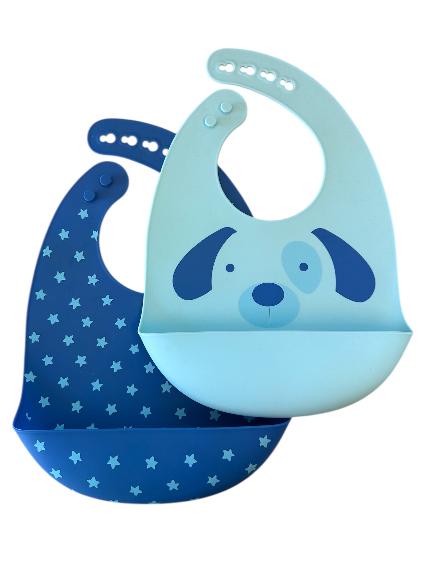 Blue Silicone Bib Bundle