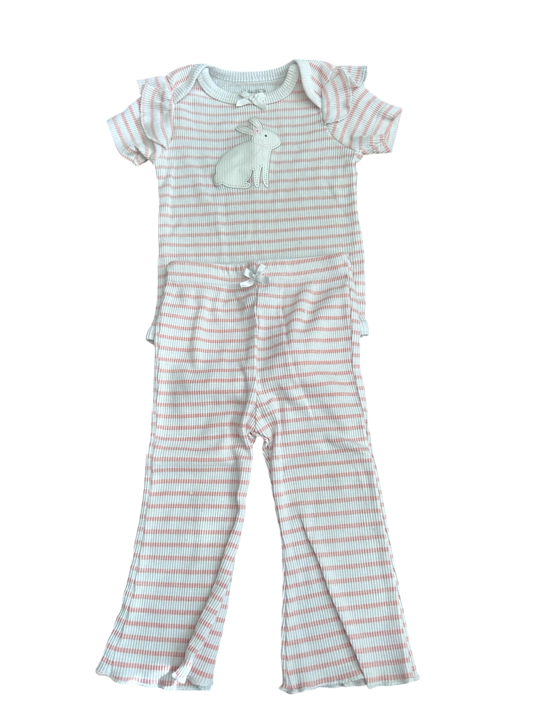 Striped Bunny Set (6-9m)