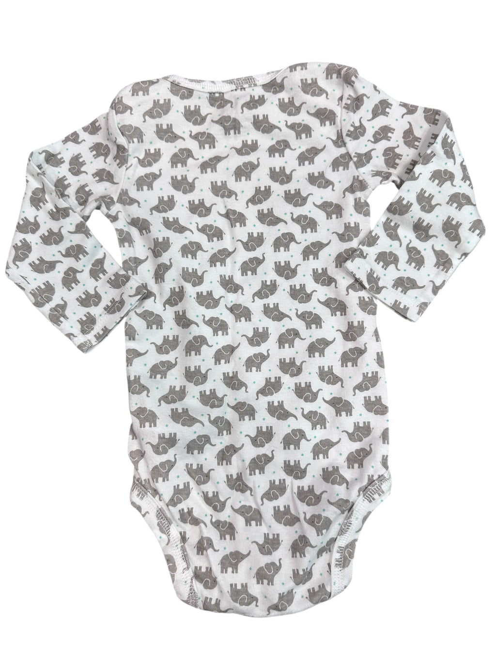 Elephant Long-sleeve Onesie (6-9m)