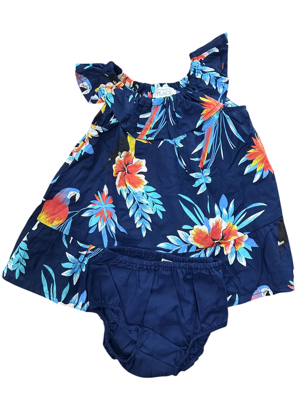 Tropical Dress + Bloomers (3-6m)
