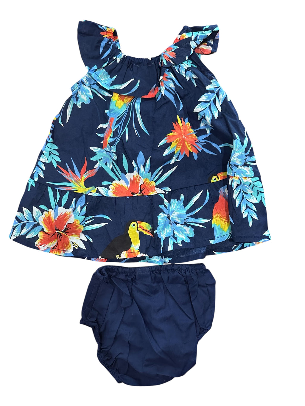 Tropical Dress + Bloomers (3-6m)