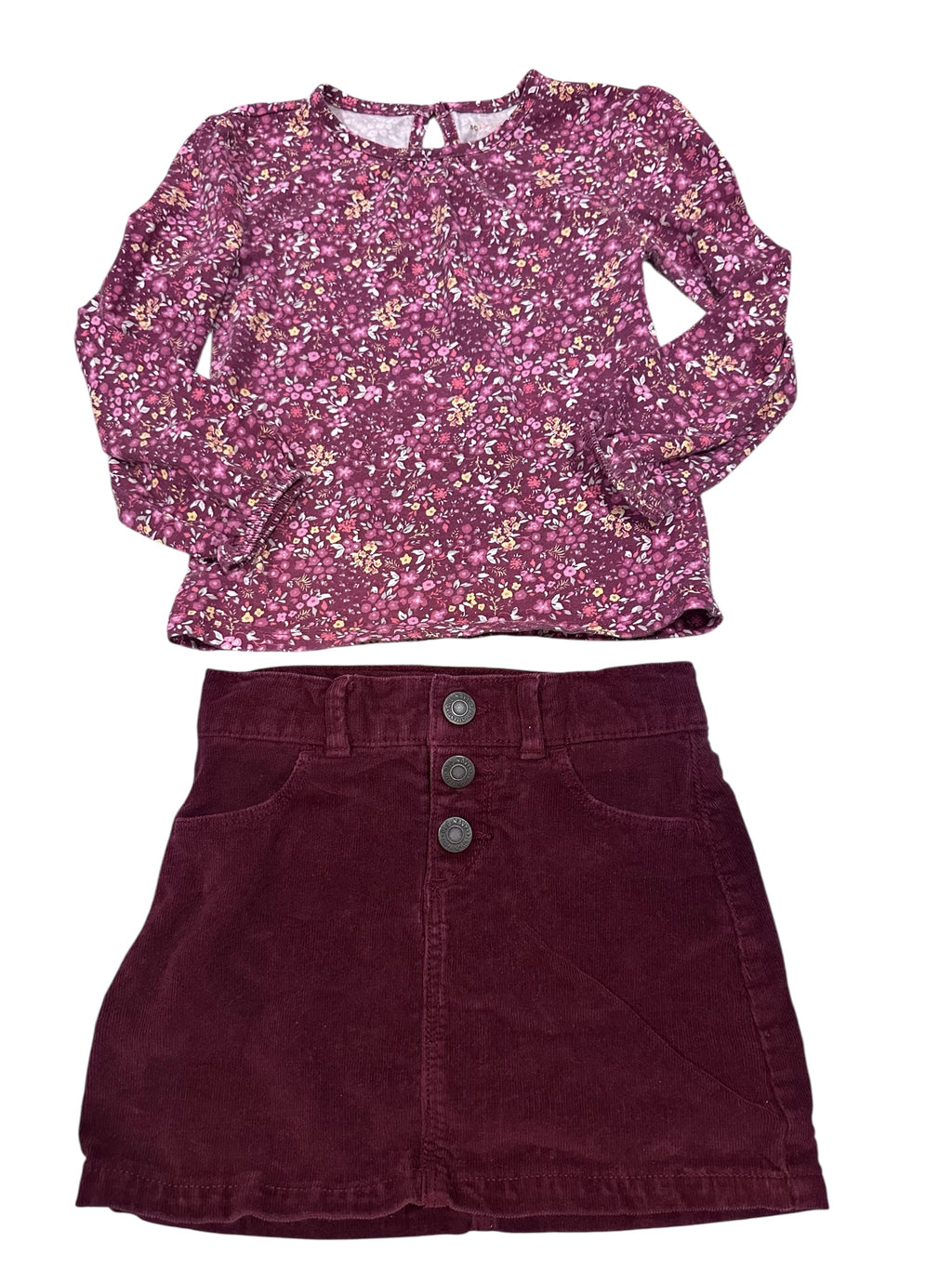 Burgundy Long-sleeve Set (3T)