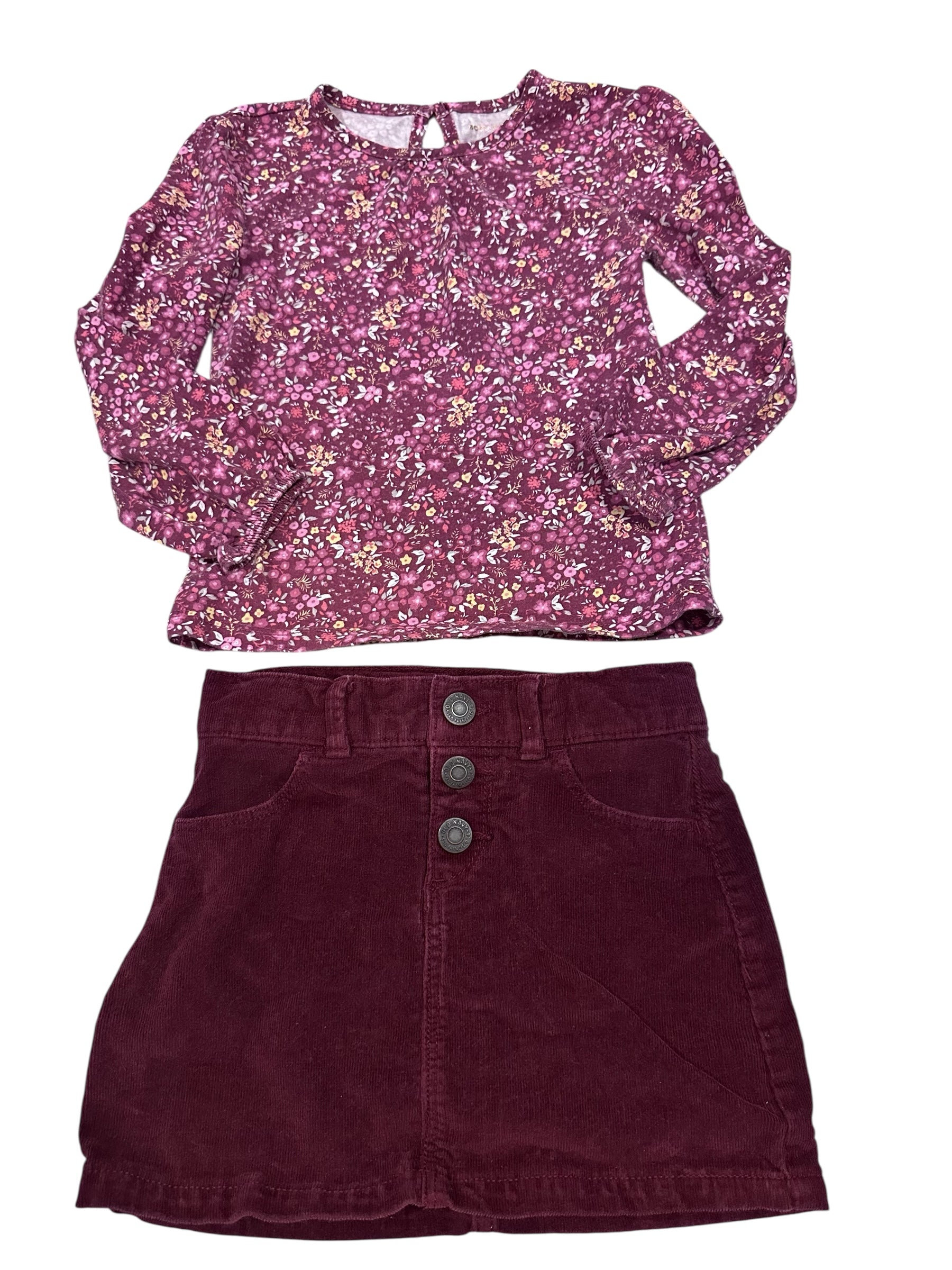 Burgundy Long-sleeve Set (3T)