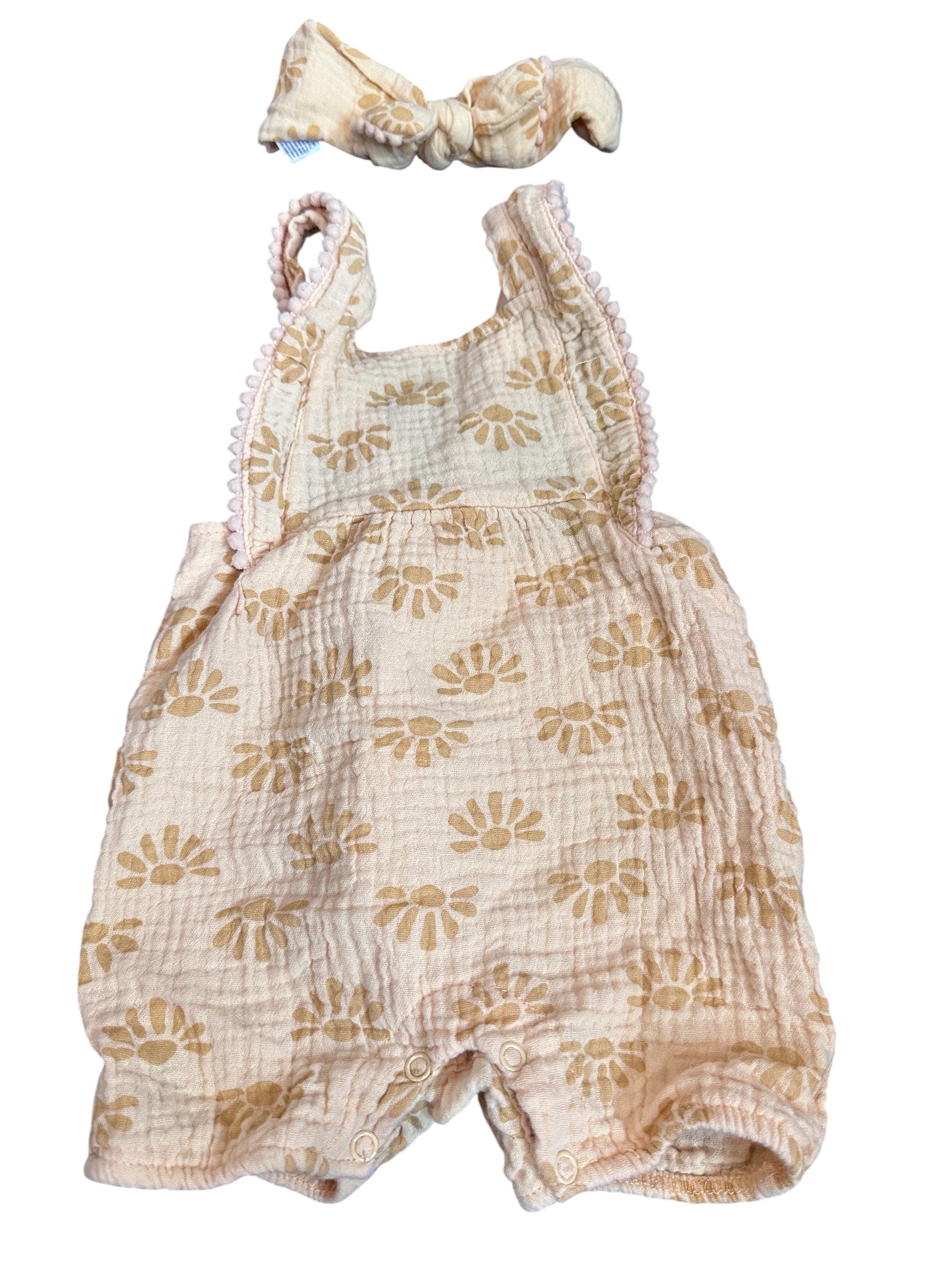 Sunshine Romper + Bow (3-6m)