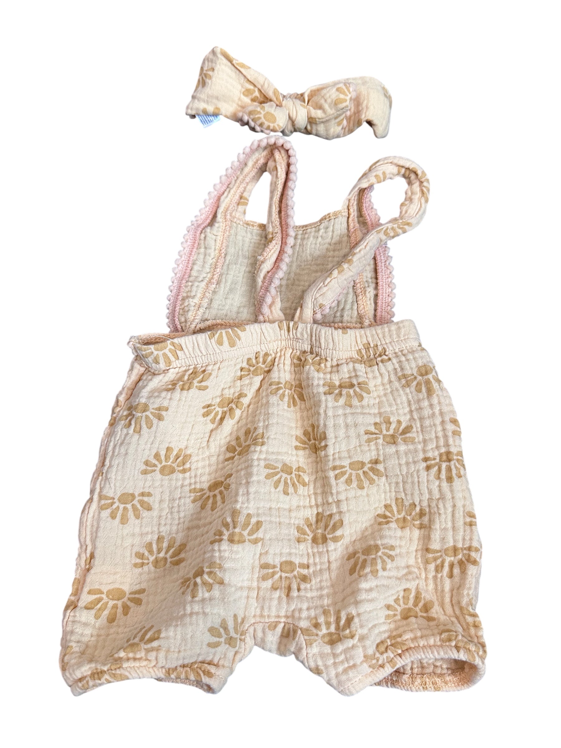 Sunshine Romper + Bow (3-6m)
