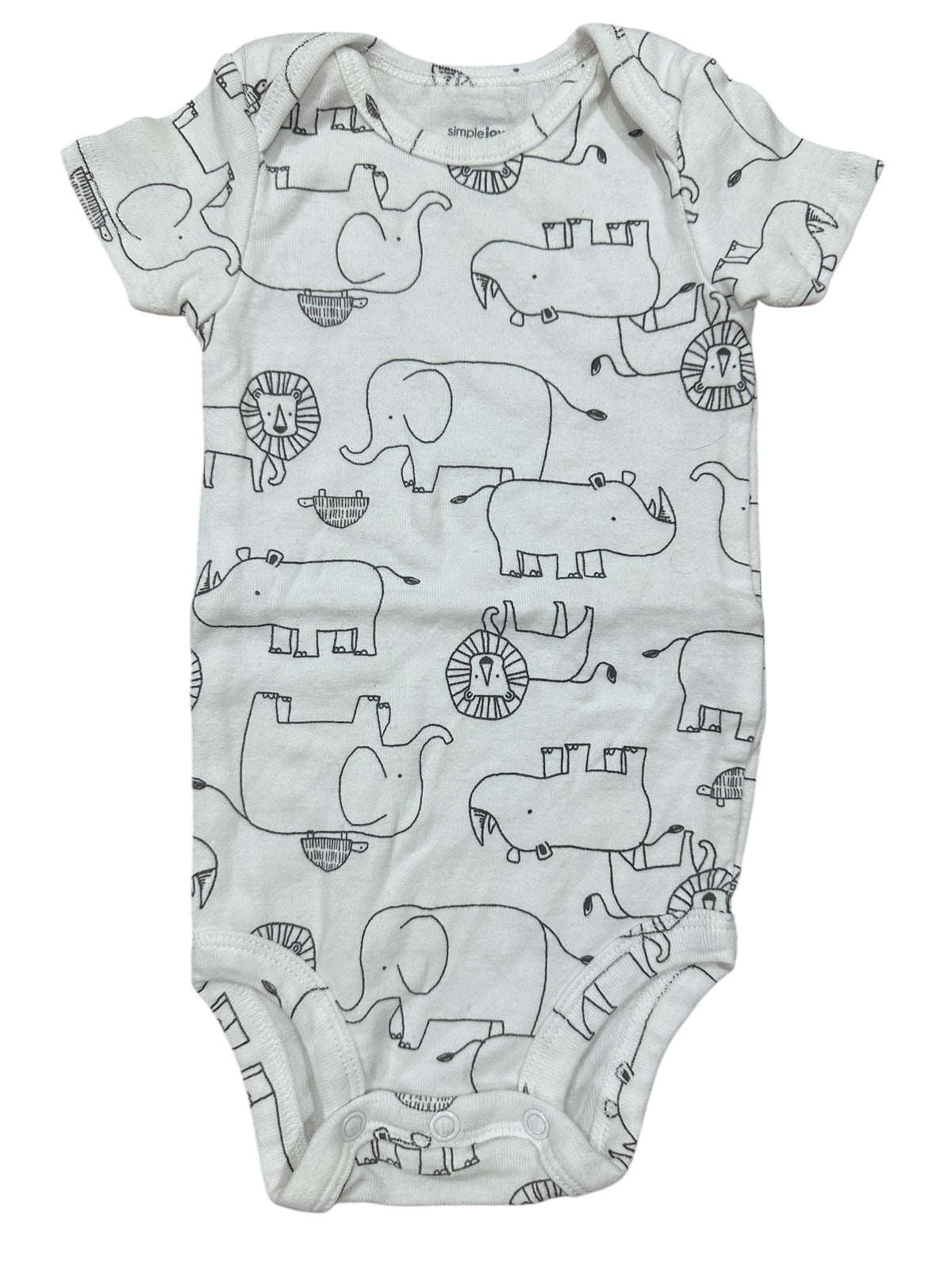 Safari Animal Onesie (3-6m)