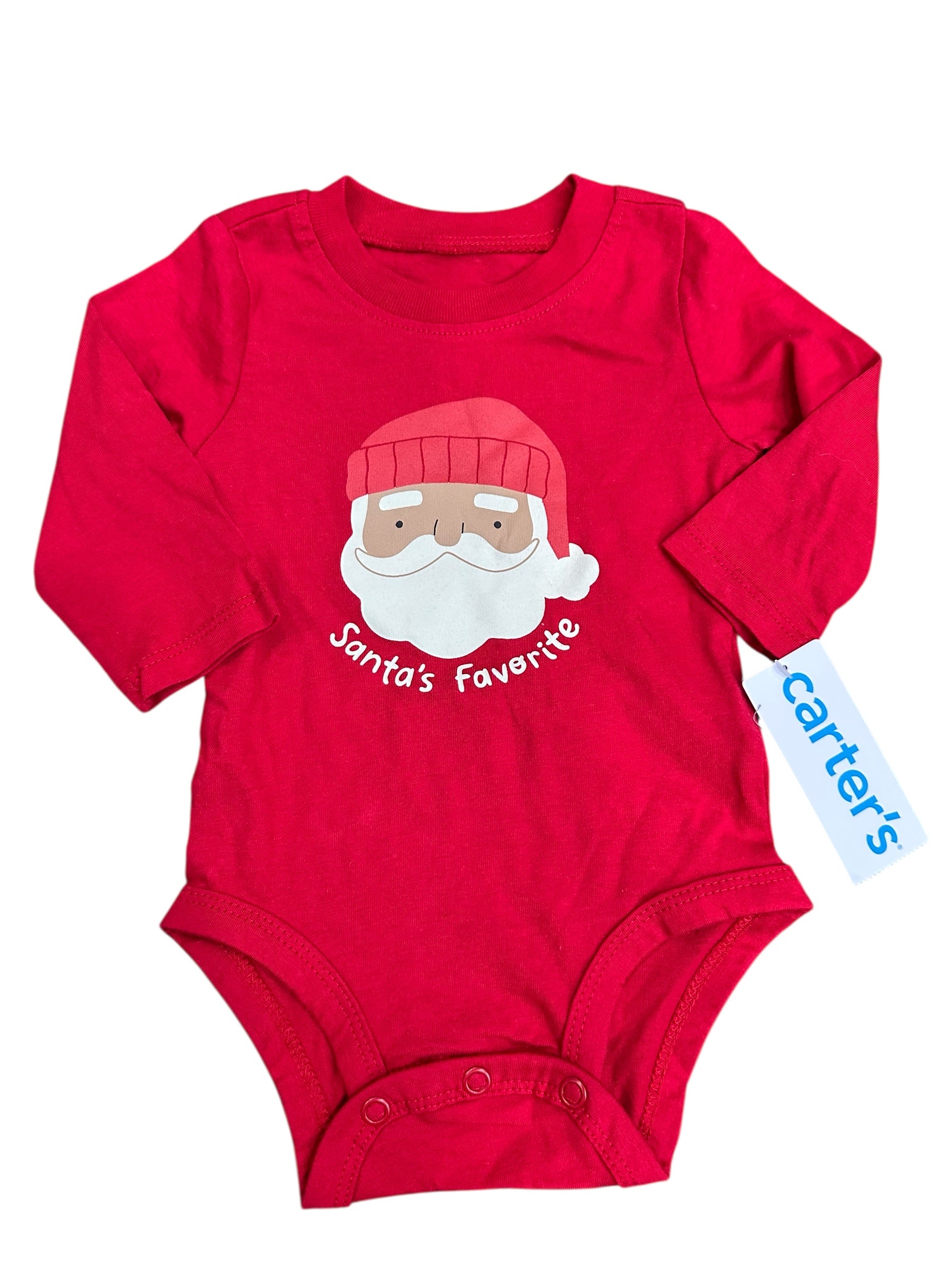 Santa’s Favorite Long-sleeve Onesie (3m)