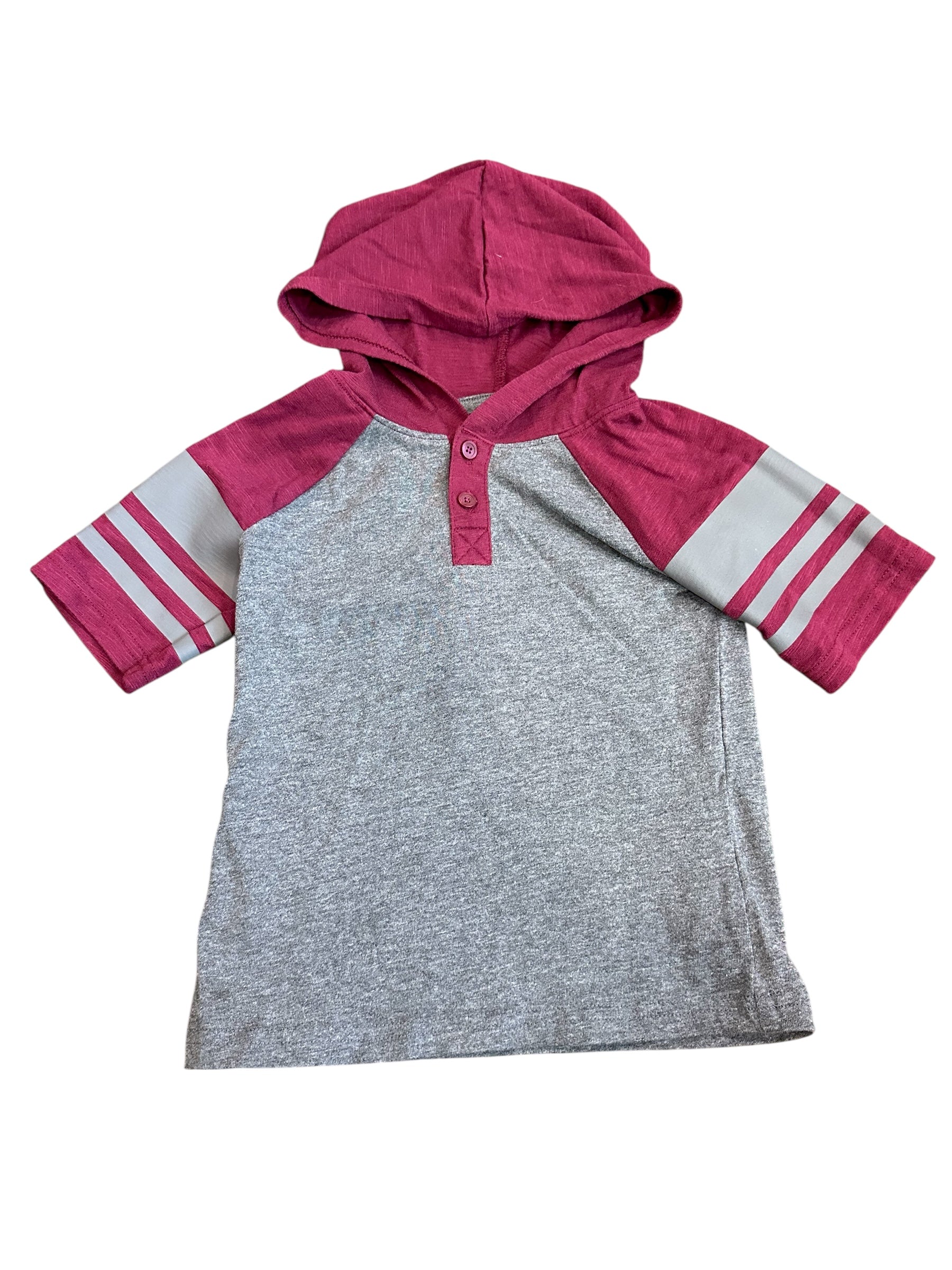 Gray Hooded Henley (4T)