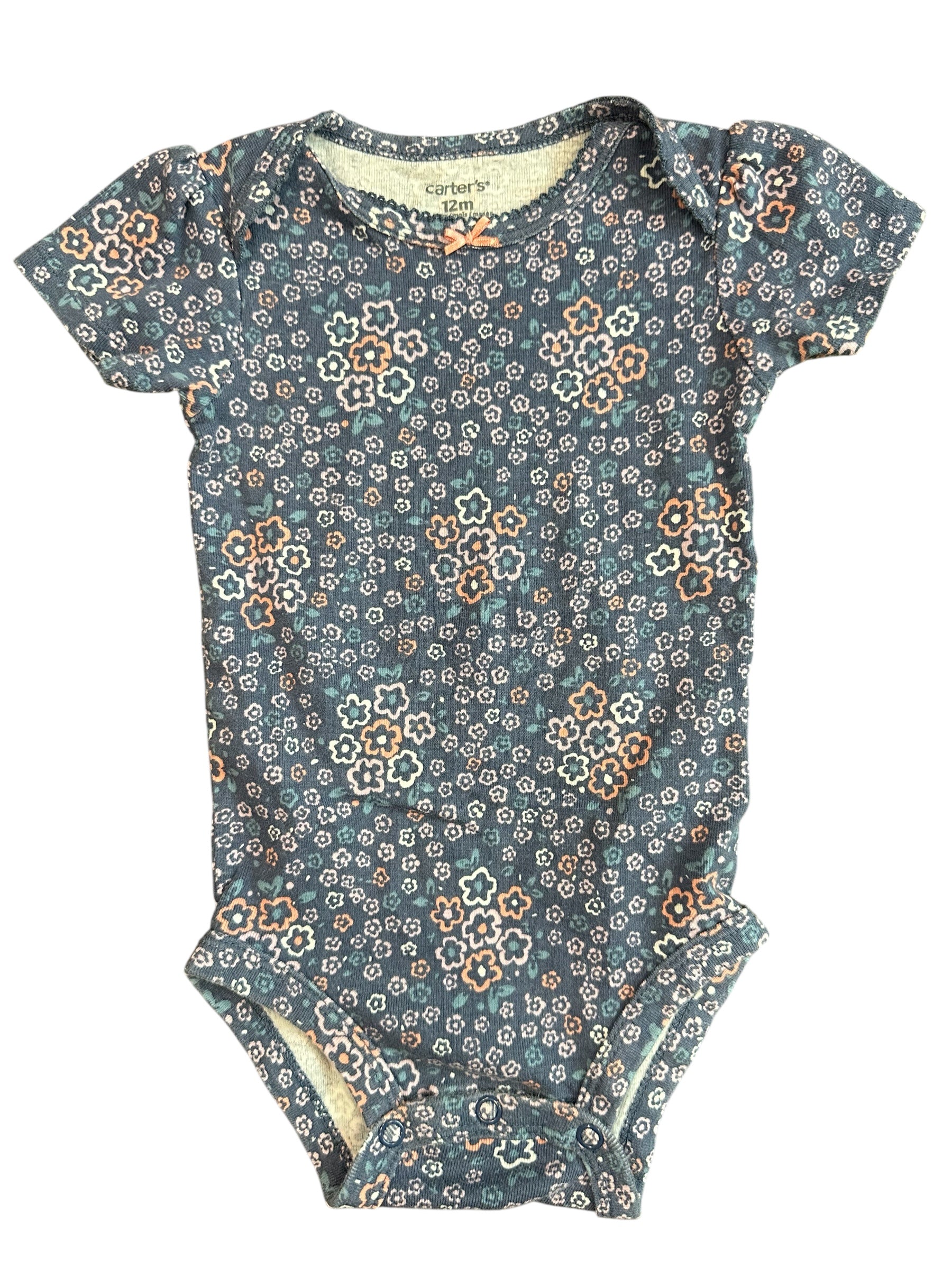 Blue Flower Onesie (12m)